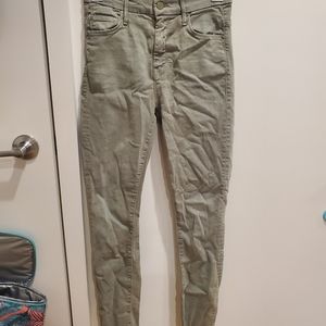 Mother High Waisted Looker Ankle Fray Jeans